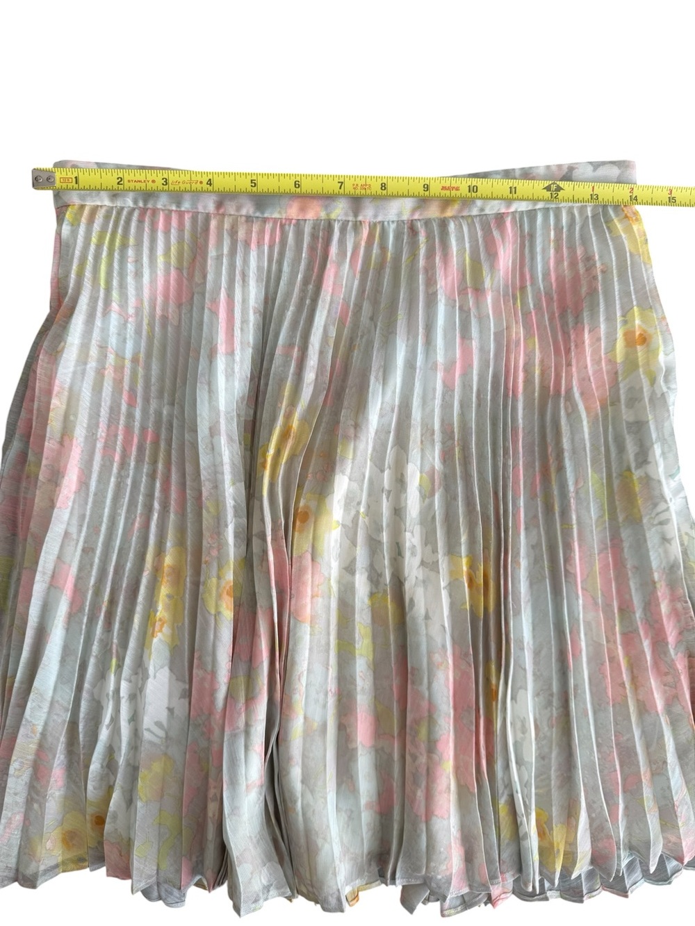 Alice + Olivia Blair Waldorf Gossip Girl Floral Pleated Mini Skirt Pink Blue 6 - Picture 4 of 10